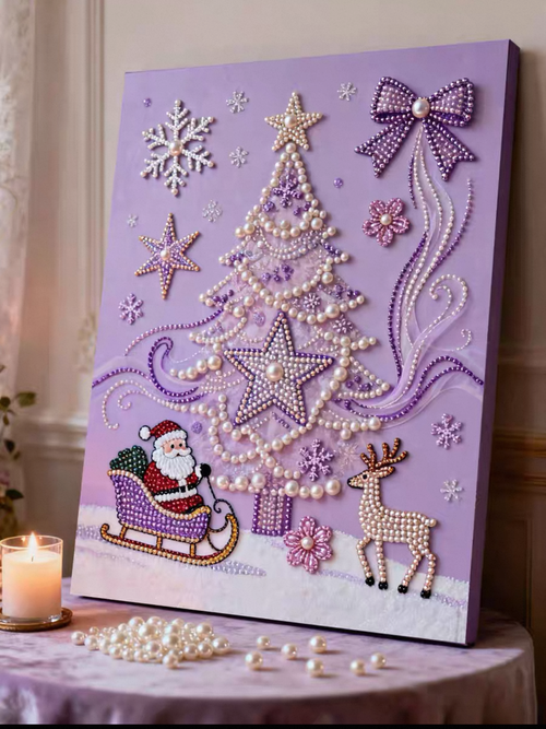 Castle pearl diamond DIY hand decorative painting