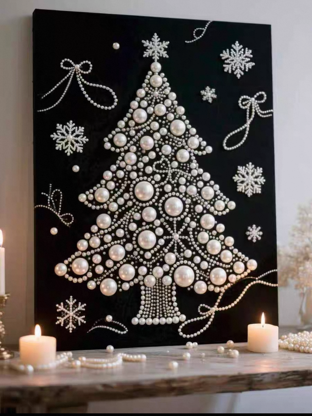 Castle pearl diamond DIY hand decorative painting