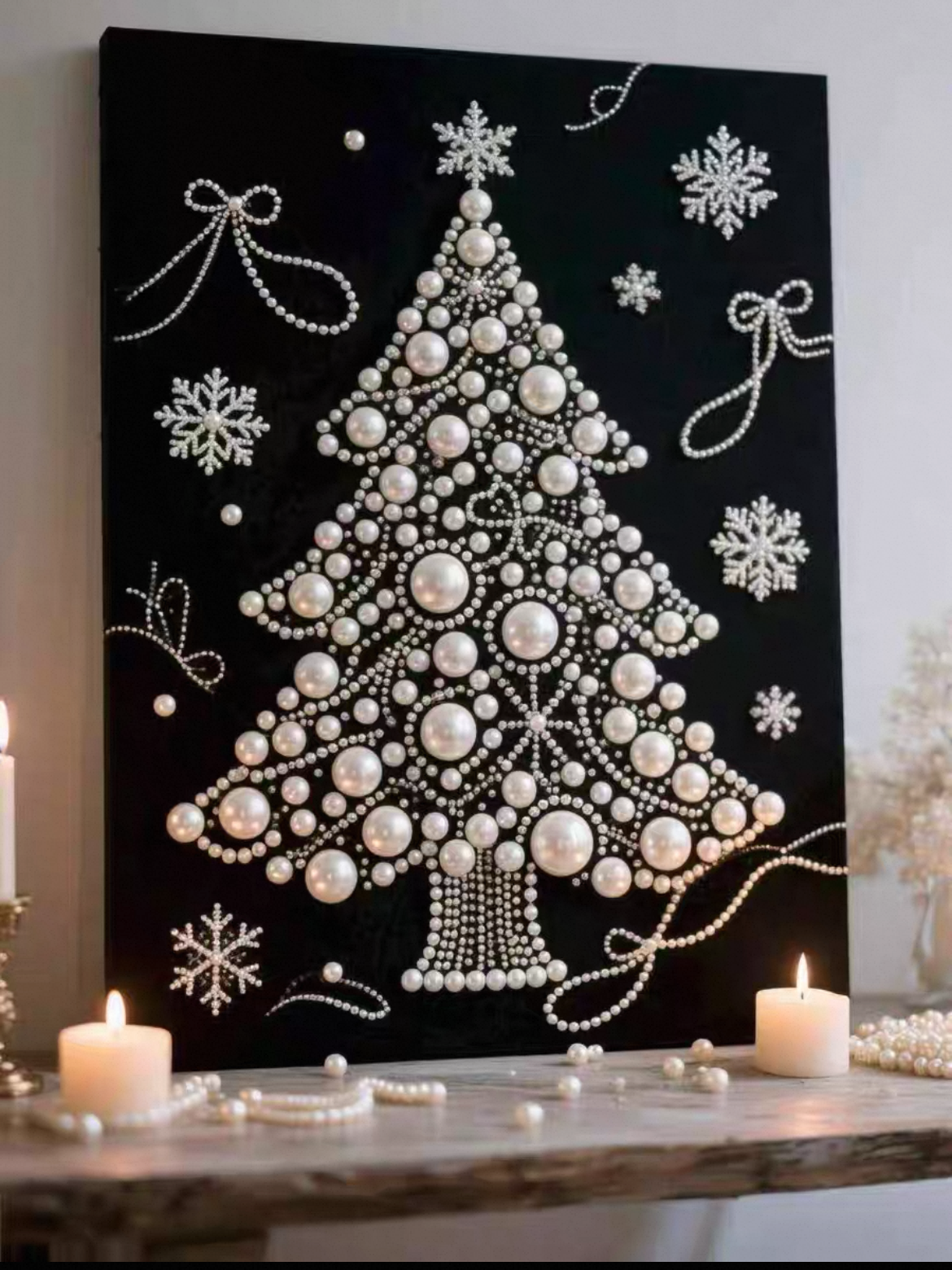 Castle pearl diamond DIY hand decorative painting