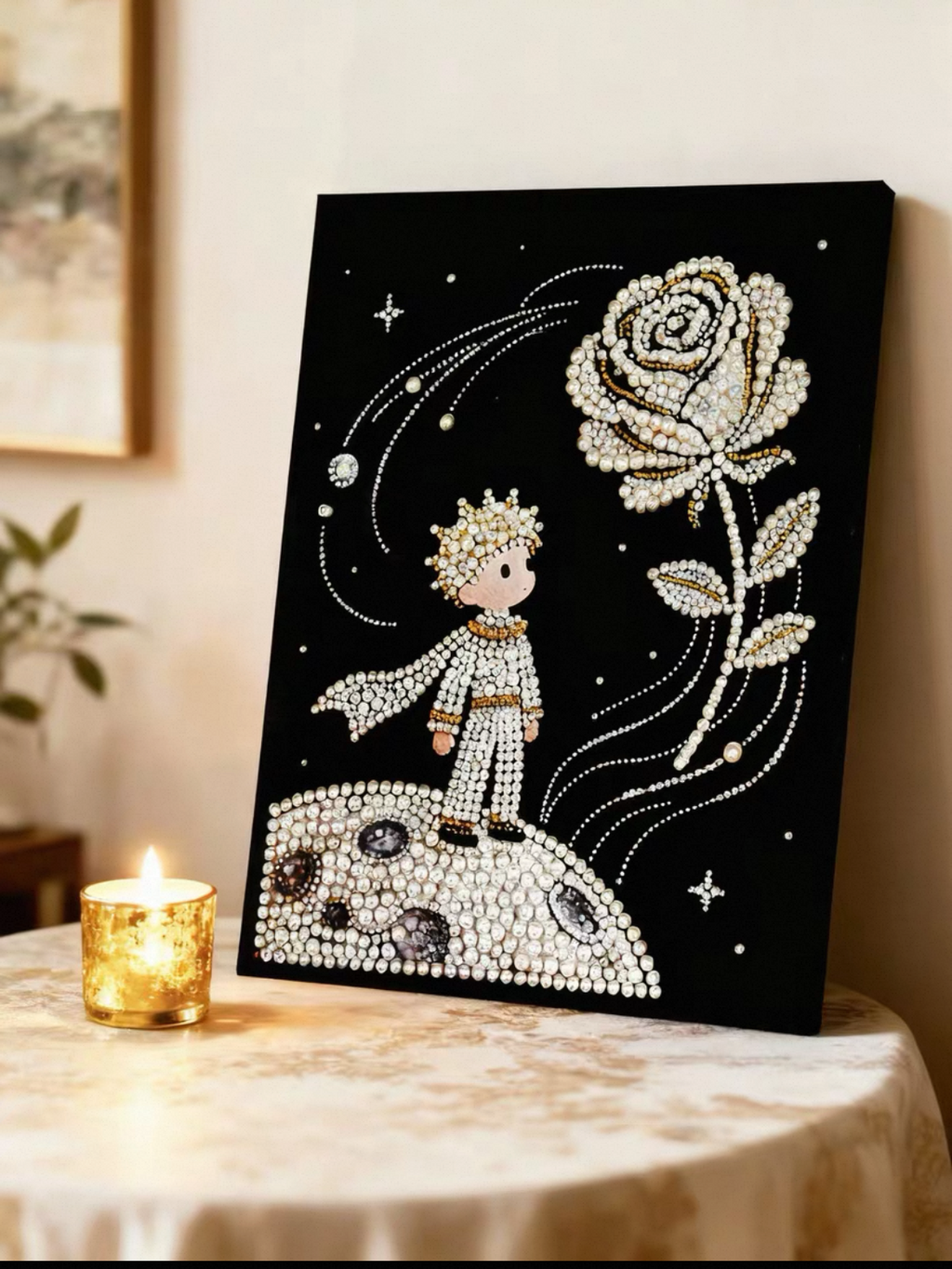 Castle pearl diamond DIY hand decorative painting