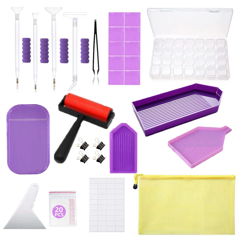 tools DIY purple point diamond tool accessories purple glue open large plate small diamond plate tool set