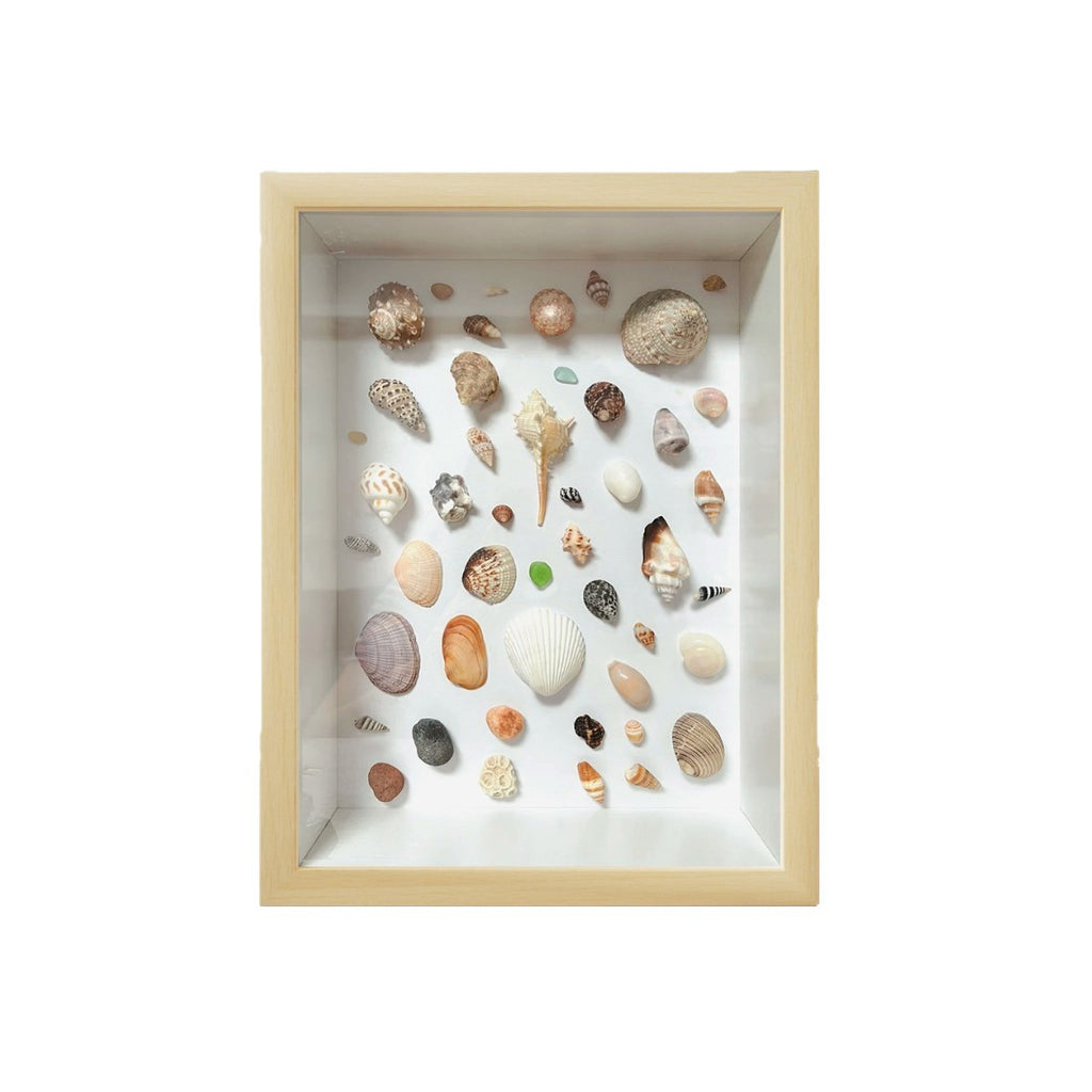 Hollow three-dimensional photo frame square empty frame wholesale wall hanging wooden dried flower specimen shell handmade DIY table picture frame004