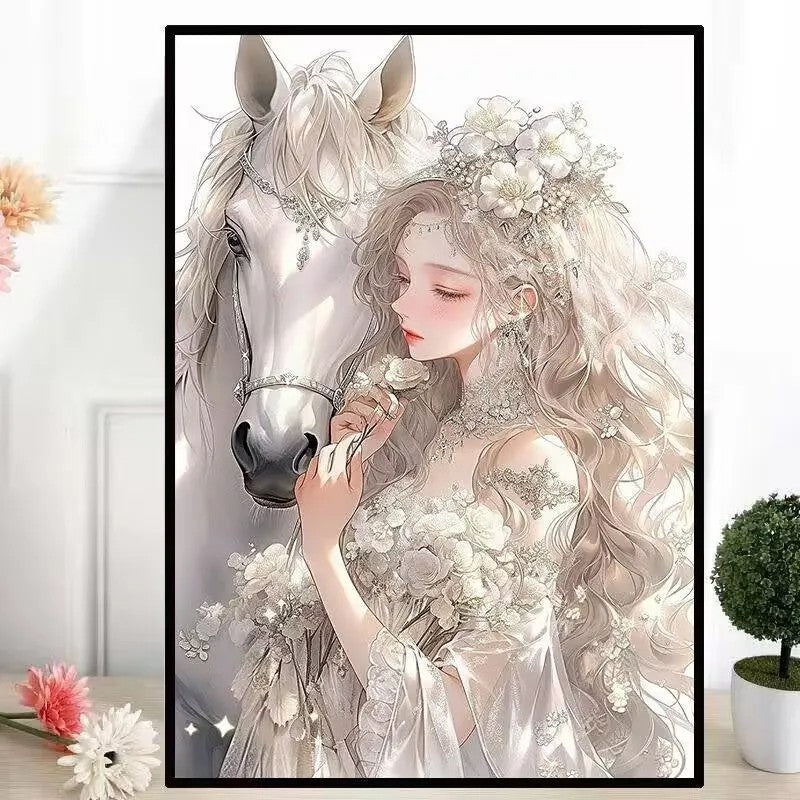 New product princess zodiac diamond sticker ins wind full diamond handmade DIY framed room bedroom decorative painting