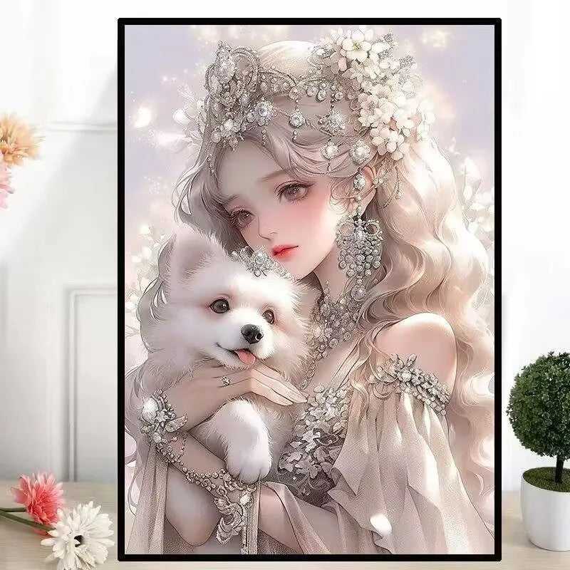 New product princess zodiac diamond sticker ins wind full diamond handmade DIY framed room bedroom decorative painting