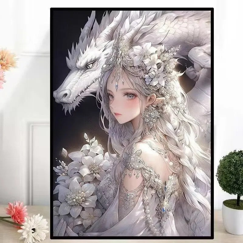 New product princess zodiac diamond sticker ins wind full diamond handmade DIY framed room bedroom decorative painting
