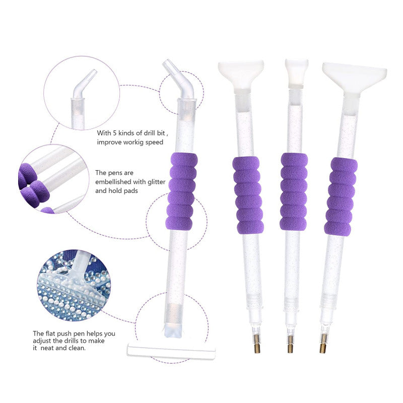 tools DIY purple point diamond tool accessories purple glue open large plate small diamond plate tool set