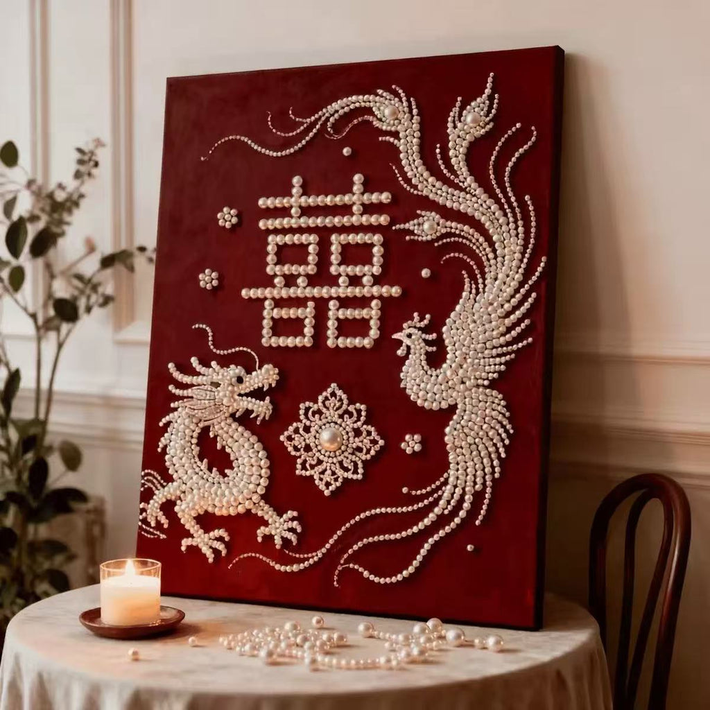 pearl painting happy wedding