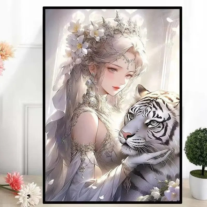 New product princess zodiac diamond sticker ins wind full diamond handmade DIY framed room bedroom decorative painting