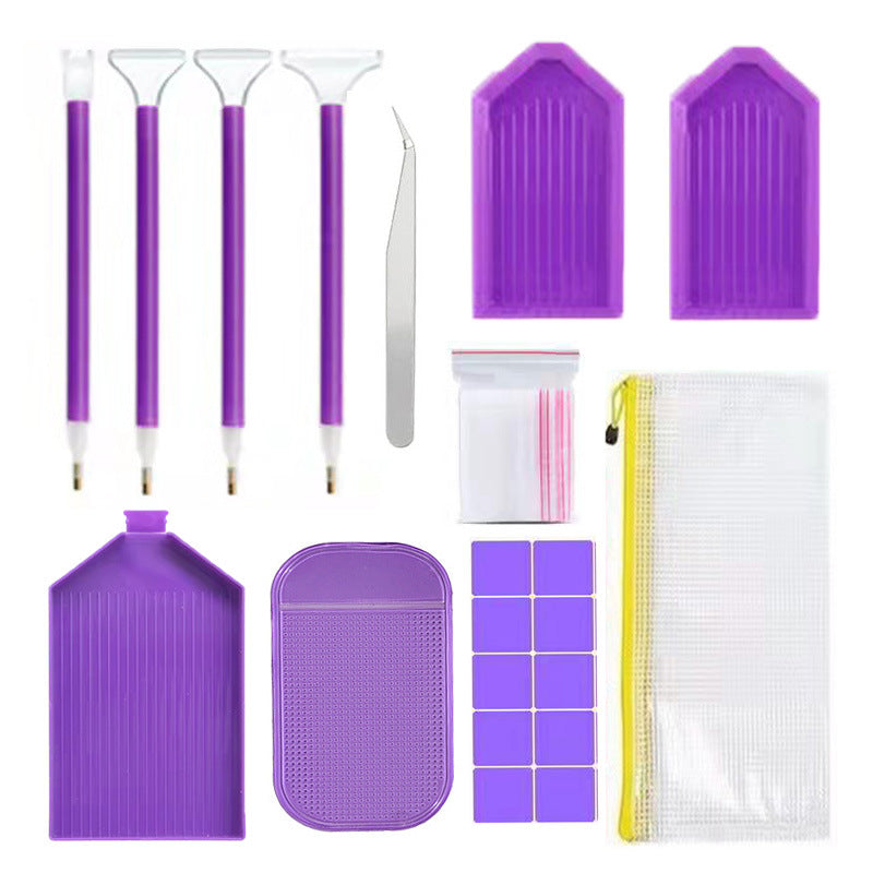 tools DIY purple point diamond tool accessories purple glue open large plate small diamond plate tool set