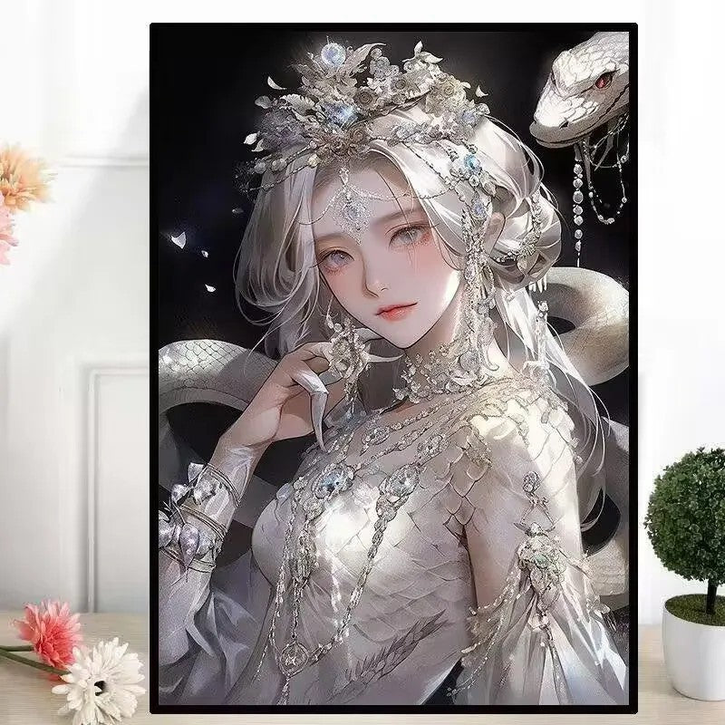 New product princess zodiac diamond sticker ins wind full diamond handmade DIY framed room bedroom decorative painting